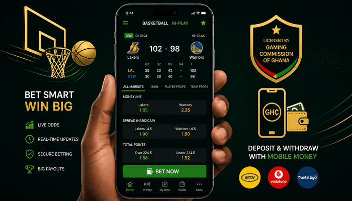 Basketball betting mobile UI vector