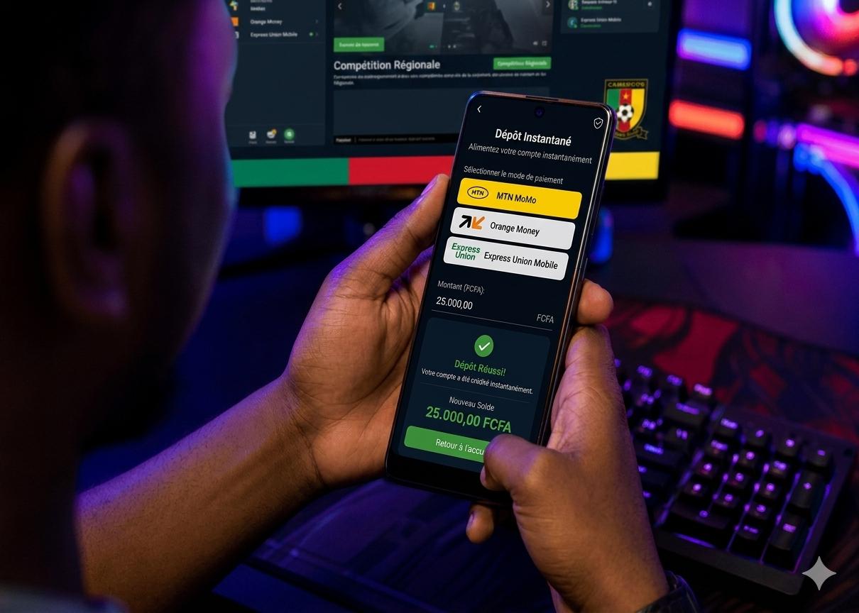 joueur esports utilisant Mobile Money