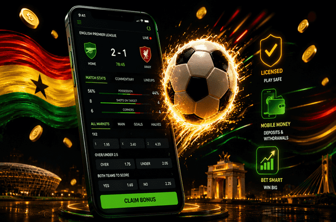 3D football betting smartphone illustration