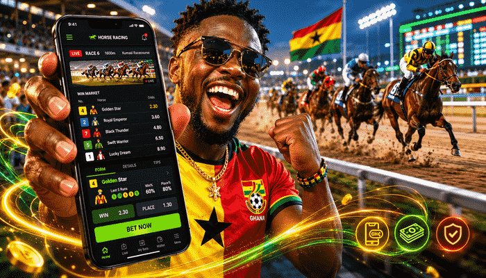 horse racing betting app illustration