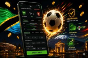 3D football betting smartphone illustration