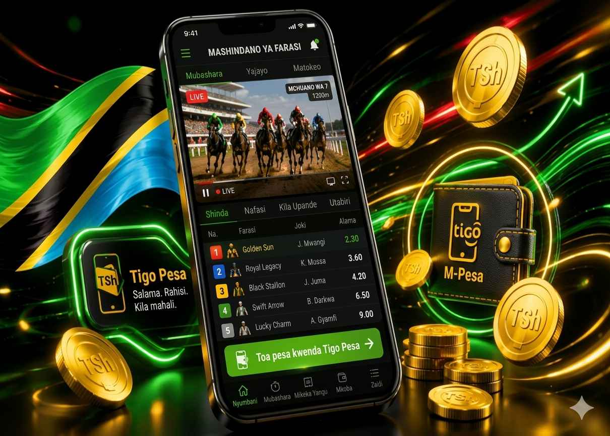 Horse racing racecard mobile vector design