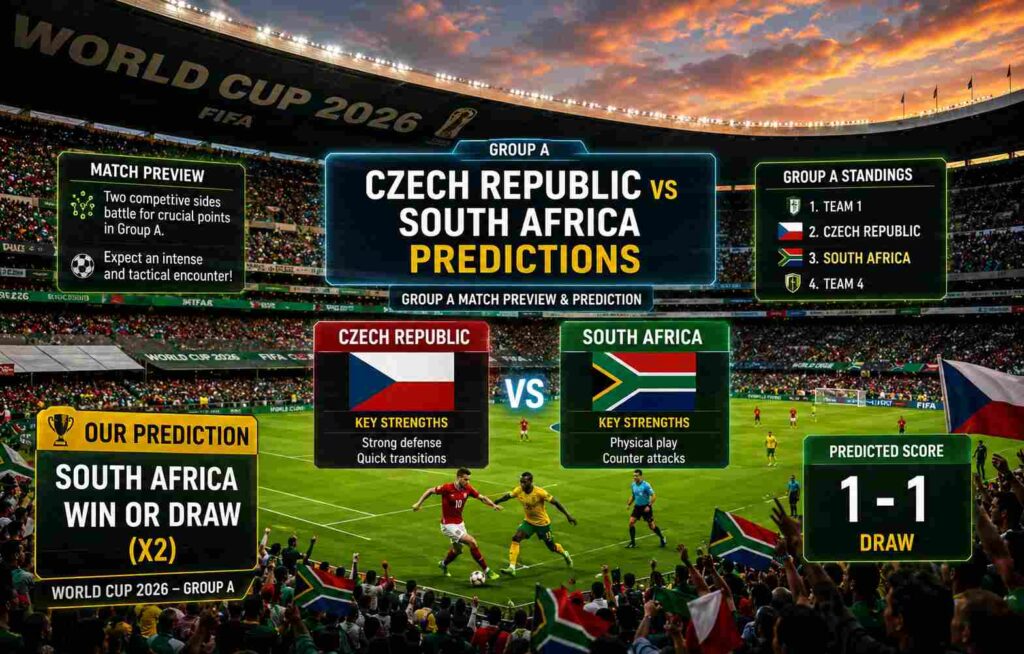 Czech Republic vs South Africa Predictions: Group A
