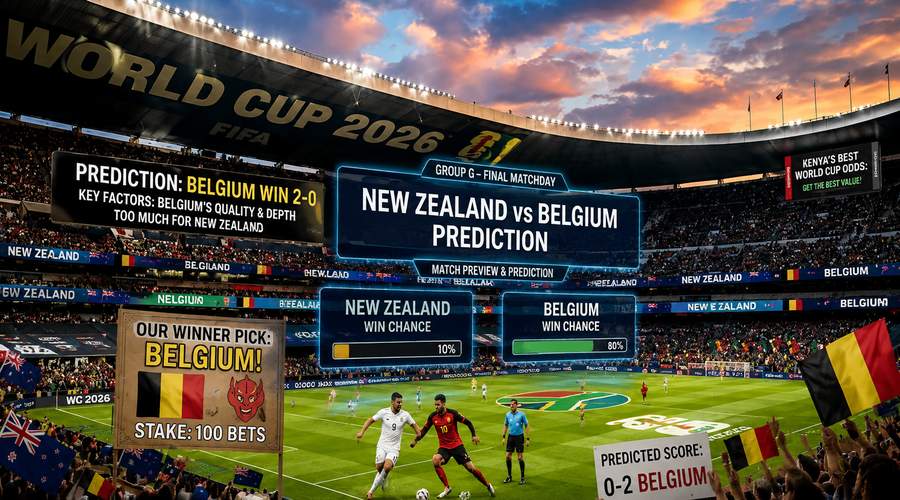 New Zealand vs Belgium Predictions: WC 2026 Group G