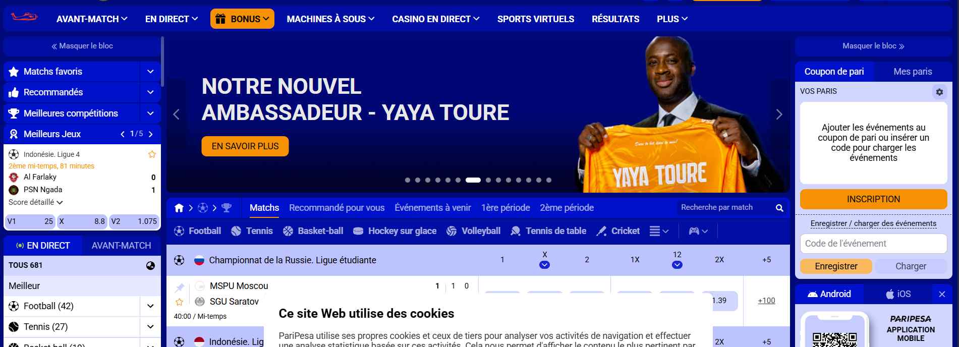 Paripesa Cameroun avis 2026, Paripesa code promo cm, inscription Paripesa cameroun