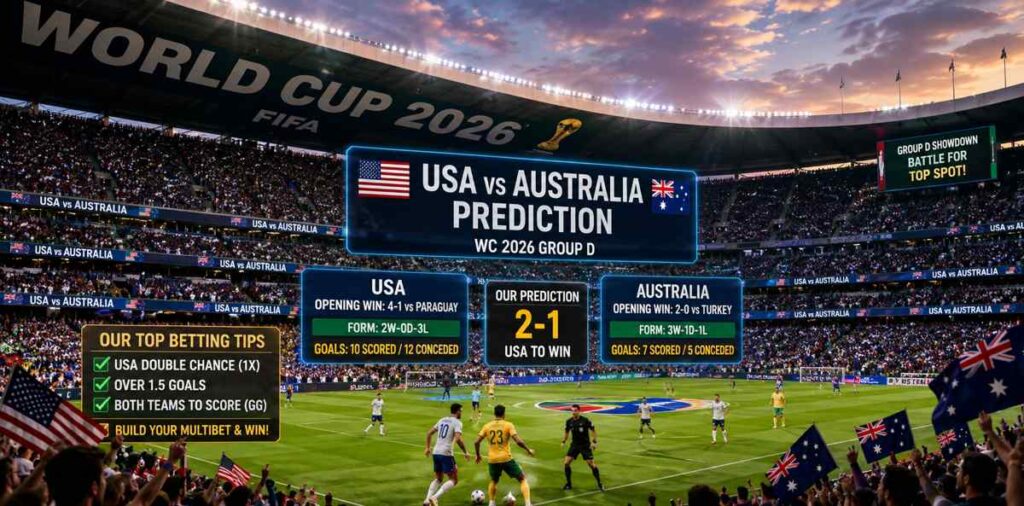USA vs Australia Predictions: WC 2026 Group D