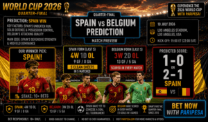 Spain vs Belgium Predictions: WC 2026 Quarter-Final