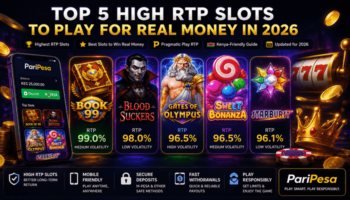 Top 5 High RTP Slots to Play for Real Money in 2026