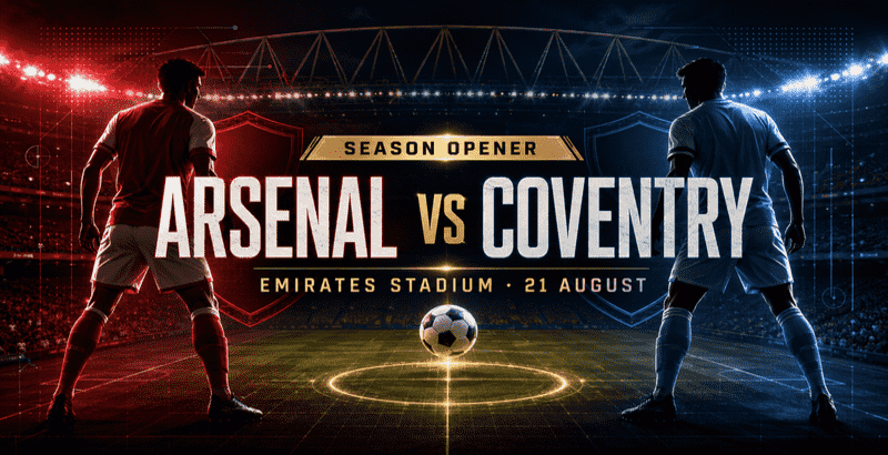 Arsenal vs Coventry City Premier League 2026/27 Opening Day Prediction