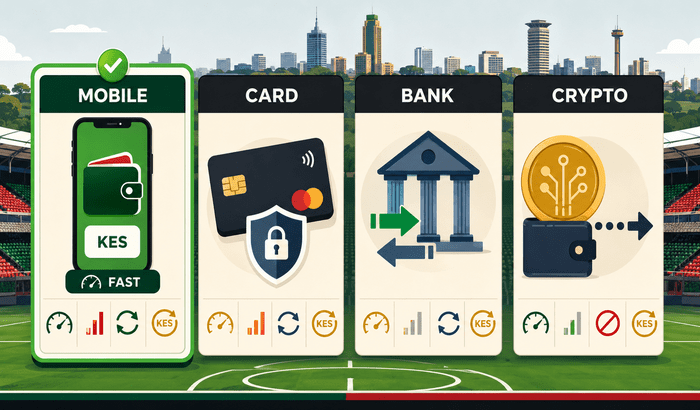 Comparing mobile money deposits in Kenya against cards and crypto on a digital scale
