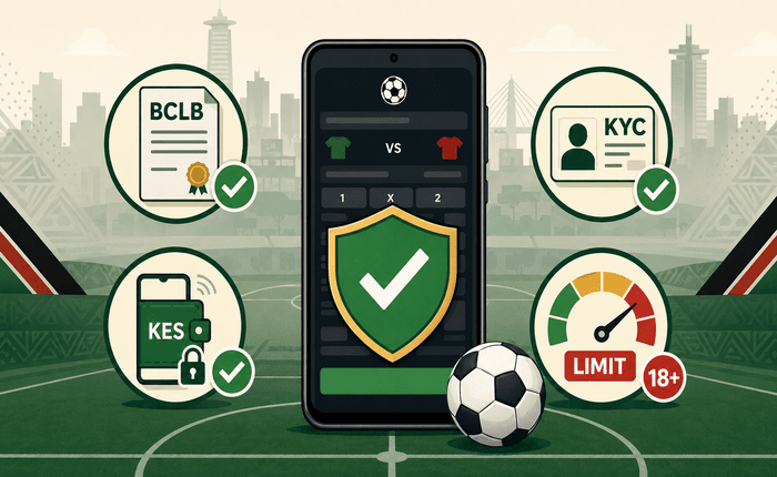 Illustration of secure mobile money payments for local football league betting in Kenya
