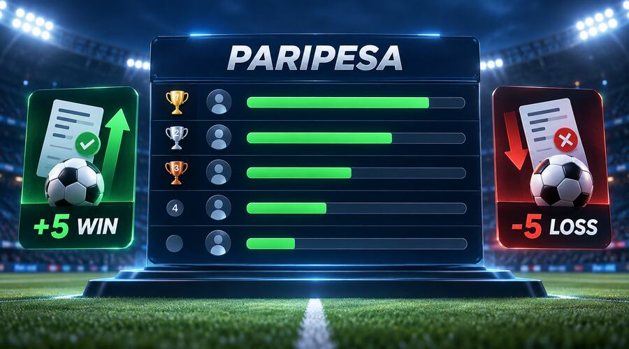 Illustration of a rising points bar chart representing PariPesa World Cup Leaderboard 2026 scoring